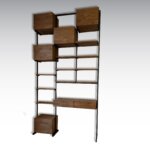 bibliotheque acier et chene