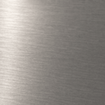 Acier brossé satiné sous lumière rasante