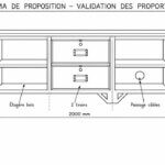 Schéma de validation des proportions du buffet meuble TV